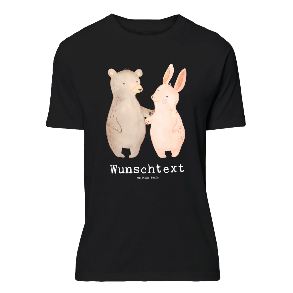 Personalisiertes T-Shirt Bär Hase Umarmen T-Shirt Personalisiert, T-Shirt mit Namen, T-Shirt mit Aufruck, Männer, Frauen, Wunschtext, Bedrucken, Liebe, Partner, Freund, Freundin, Ehemann, Ehefrau, Heiraten, Verlobung, Heiratsantrag, Liebesgeschenk, Jahrestag, Hocheitstag, Freunde, bester Freund, Hase, Bär, Bärchen, best friends