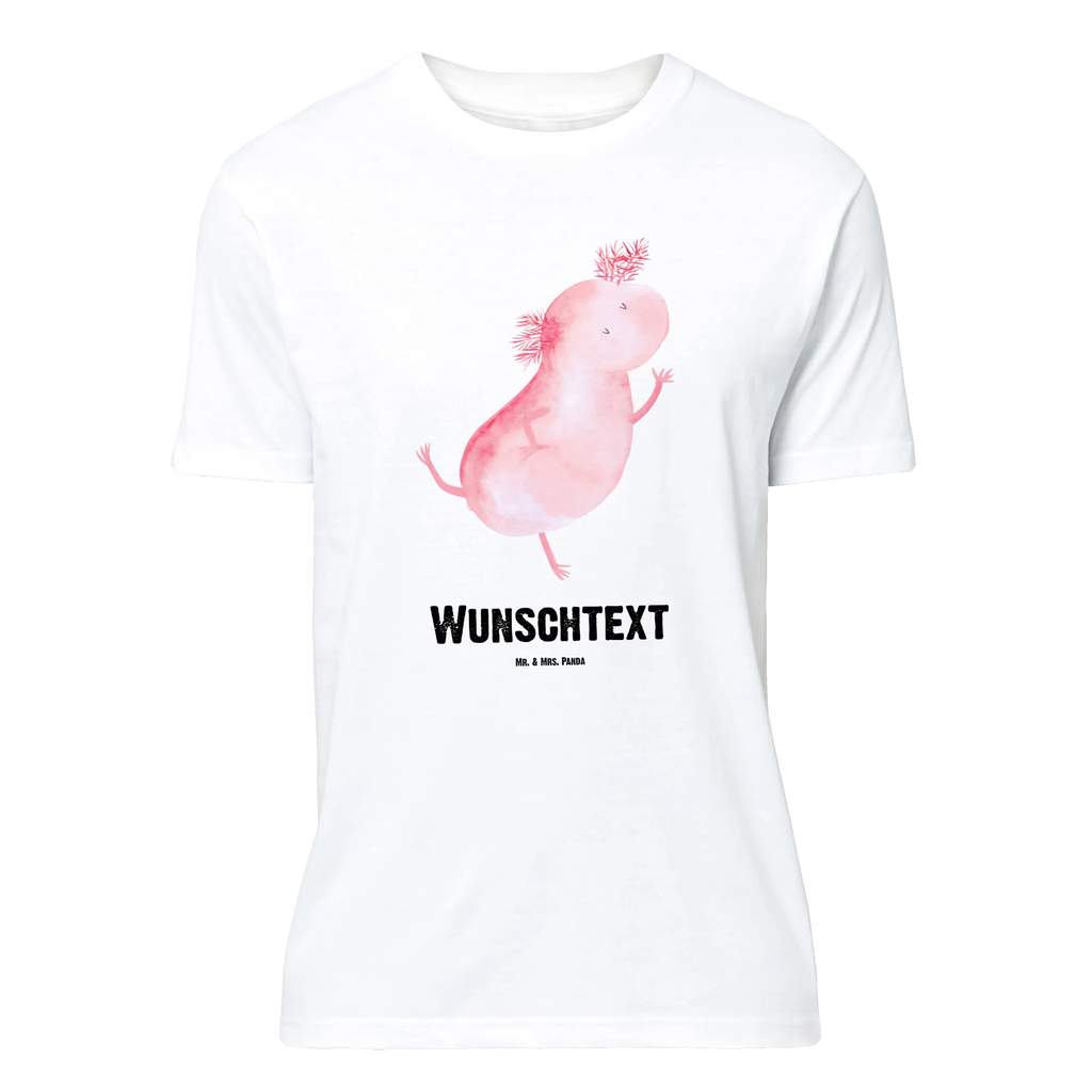 Personalisiertes T-Shirt Axolotl Tanzen T-Shirt Personalisiert, T-Shirt mit Namen, T-Shirt mit Aufruck, Männer, Frauen, Wunschtext, Bedrucken, Axolotl, Molch, Axolot, Schwanzlurch, Lurch, Lurche, Dachschaden, Sterne, verrückt, Freundin, beste Freundin