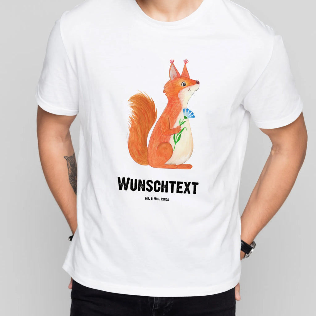 Personalisiertes T-Shirt Eichhörnchen Blume T-Shirt Personalisiert, T-Shirt mit Namen, T-Shirt mit Aufruck, Männer, Frauen, Wunschtext, Bedrucken, Tiermotive, Gute Laune, lustige Sprüche, Tiere, Eichhörnchen, Eichhorn, Spruch positiv, Lachen, Spaß, Motivation Sprüche, Motivation Bilder, glücklich Spruch, Spruch Deko