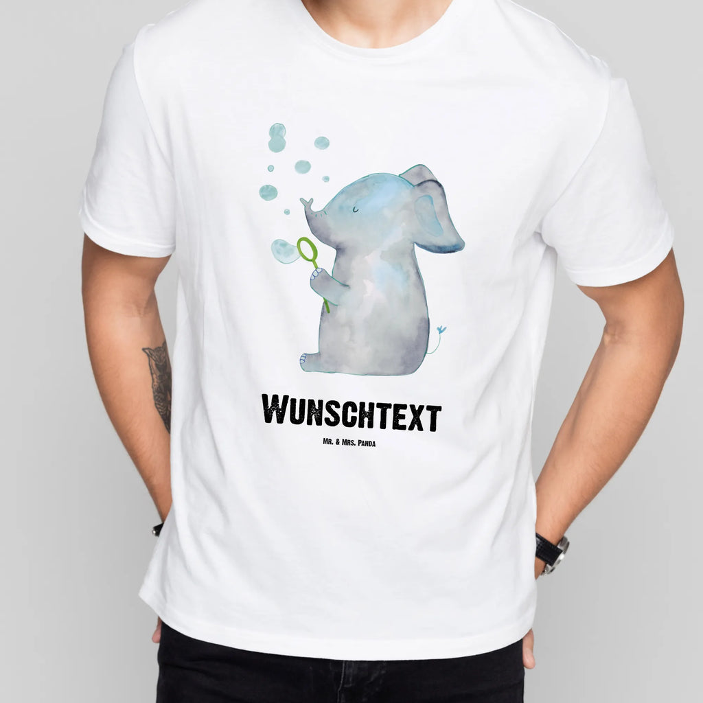 Personalisiertes T-Shirt Elefant Seifenblasen T-Shirt Personalisiert, T-Shirt mit Namen, T-Shirt mit Aufruck, Männer, Frauen, Wunschtext, Bedrucken, Tiermotive, Gute Laune, lustige Sprüche, Tiere, Elefant, Elefanten, Dickhäuter, Rüsseltier, Seifenblasen, Liebe, Heimat, Gefühl. Daheim, Liebesbeweis, Liebesspruch