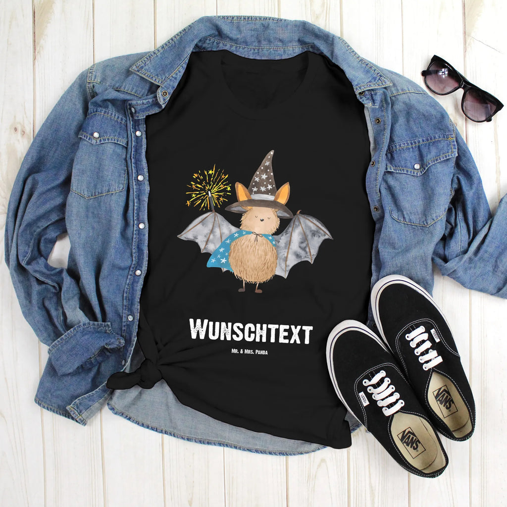 Personalisiertes T-Shirt Fledermaus Zauberer T-Shirt Personalisiert, T-Shirt mit Namen, T-Shirt mit Aufruck, Männer, Frauen, Wunschtext, Bedrucken, Tiermotive, Gute Laune, lustige Sprüche, Tiere, Fledermaus, Fledermäuse, Zauberer, Magier, reinsteigern