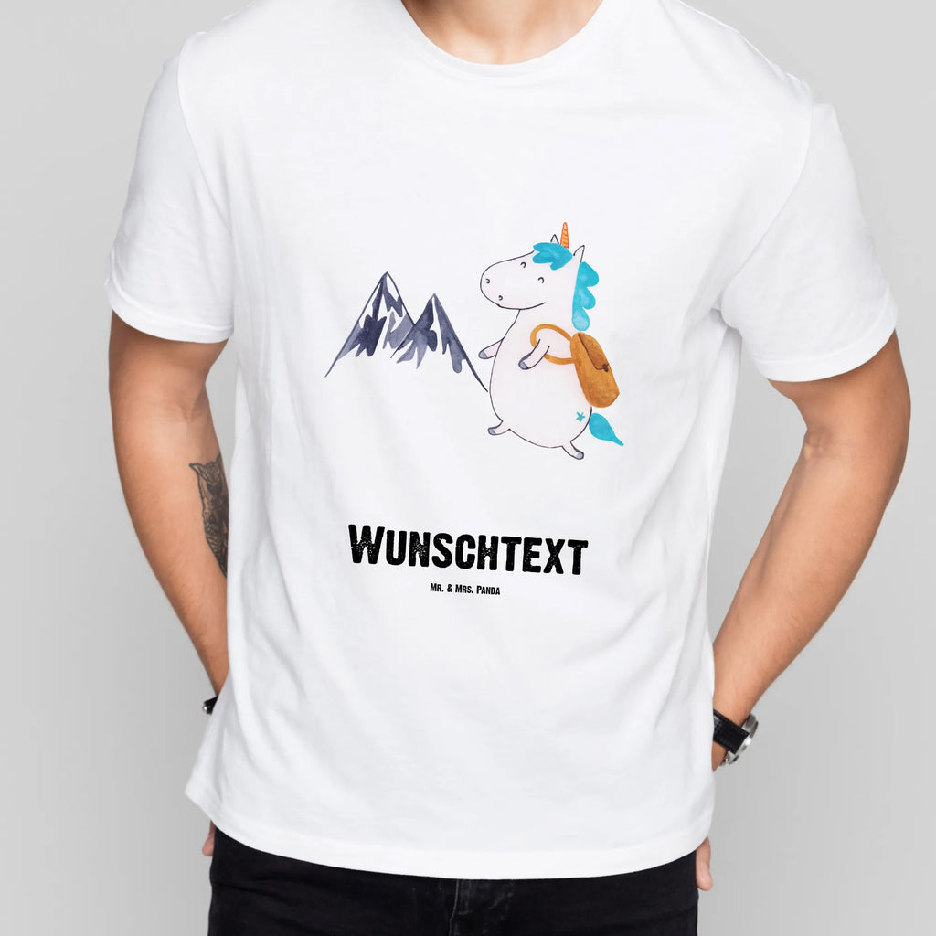 Personalisiertes T-Shirt Einhorn Bergsteiger T-Shirt Personalisiert, T-Shirt mit Namen, T-Shirt mit Aufruck, Männer, Frauen, Wunschtext, Bedrucken, Einhorn, Einhörner, Einhorn Deko, Pegasus, Unicorn, Bergsteiger, Abenteuer, Berge, Abenteurer, Weltenbummler, Weltreise, Reisen, Urlaub, Entdecker