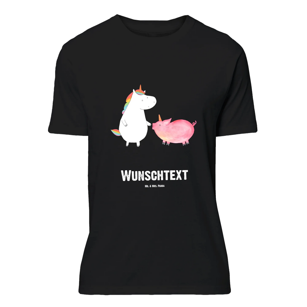 Personalisiertes T-Shirt Einhorn + Schweinhorn T-Shirt Personalisiert, T-Shirt mit Namen, T-Shirt mit Aufruck, Männer, Frauen, Wunschtext, Bedrucken, Einhorn, Einhörner, Einhorn Deko, Pegasus, Unicorn, Freundschaft, Schweinhorn, Schwein, Freundin, Schweinchen