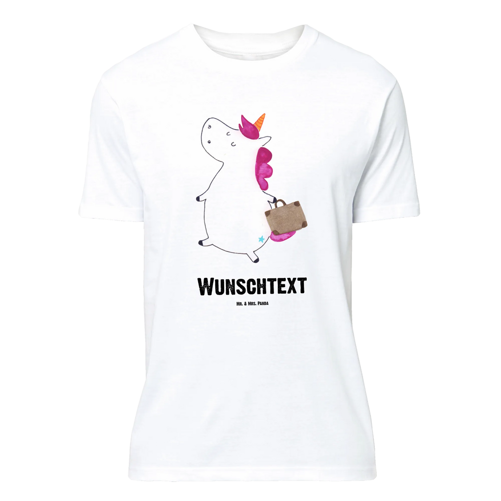 Personalisiertes T-Shirt Einhorn Koffer T-Shirt Personalisiert, T-Shirt mit Namen, T-Shirt mit Aufruck, Männer, Frauen, Wunschtext, Bedrucken, Einhorn, Einhörner, Einhorn Deko, Pegasus, Unicorn, unicorn, Koffer, Verreisen, Reise, Gepäck, Abenteuer, Erwachsen, Kind, albern, Spaß, lustig, witzig