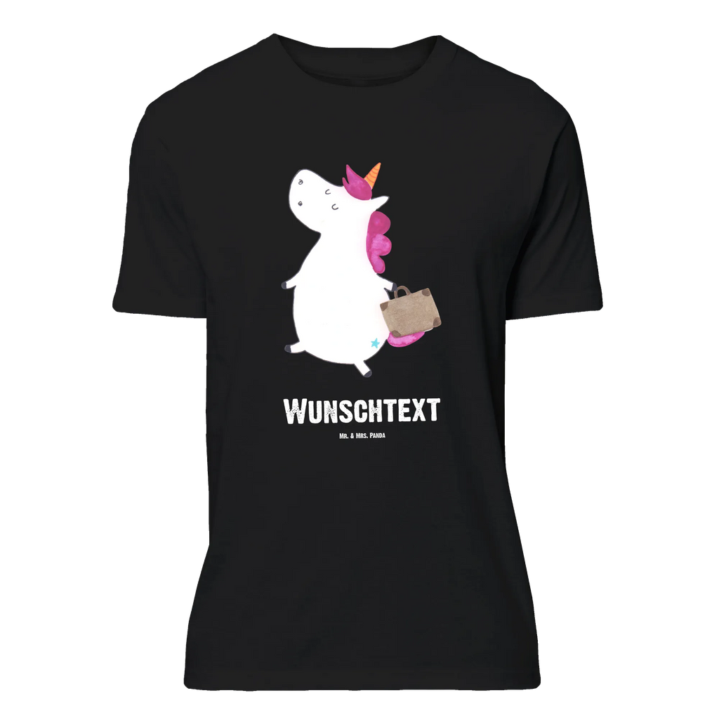 Personalisiertes T-Shirt Einhorn Koffer T-Shirt Personalisiert, T-Shirt mit Namen, T-Shirt mit Aufruck, Männer, Frauen, Wunschtext, Bedrucken, Einhorn, Einhörner, Einhorn Deko, Pegasus, Unicorn, unicorn, Koffer, Verreisen, Reise, Gepäck, Abenteuer, Erwachsen, Kind, albern, Spaß, lustig, witzig