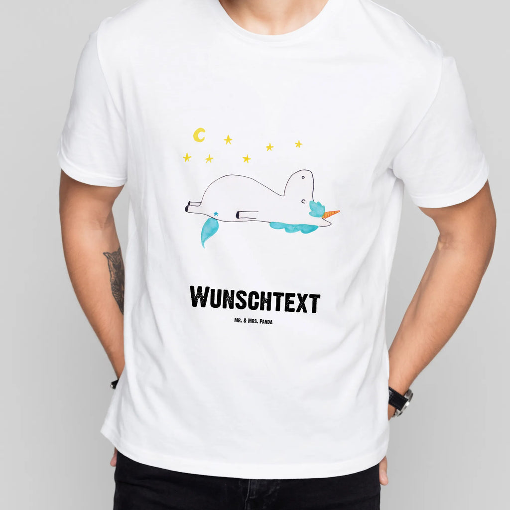 Personalisiertes T-Shirt Einhorn Sternenhimmel T-Shirt Personalisiert, T-Shirt mit Namen, T-Shirt mit Aufruck, Männer, Frauen, Wunschtext, Bedrucken, Einhorn, Einhörner, Einhorn Deko, Unicorn, Sterne, Dachschaden, Verrückt, Sternenhimmel