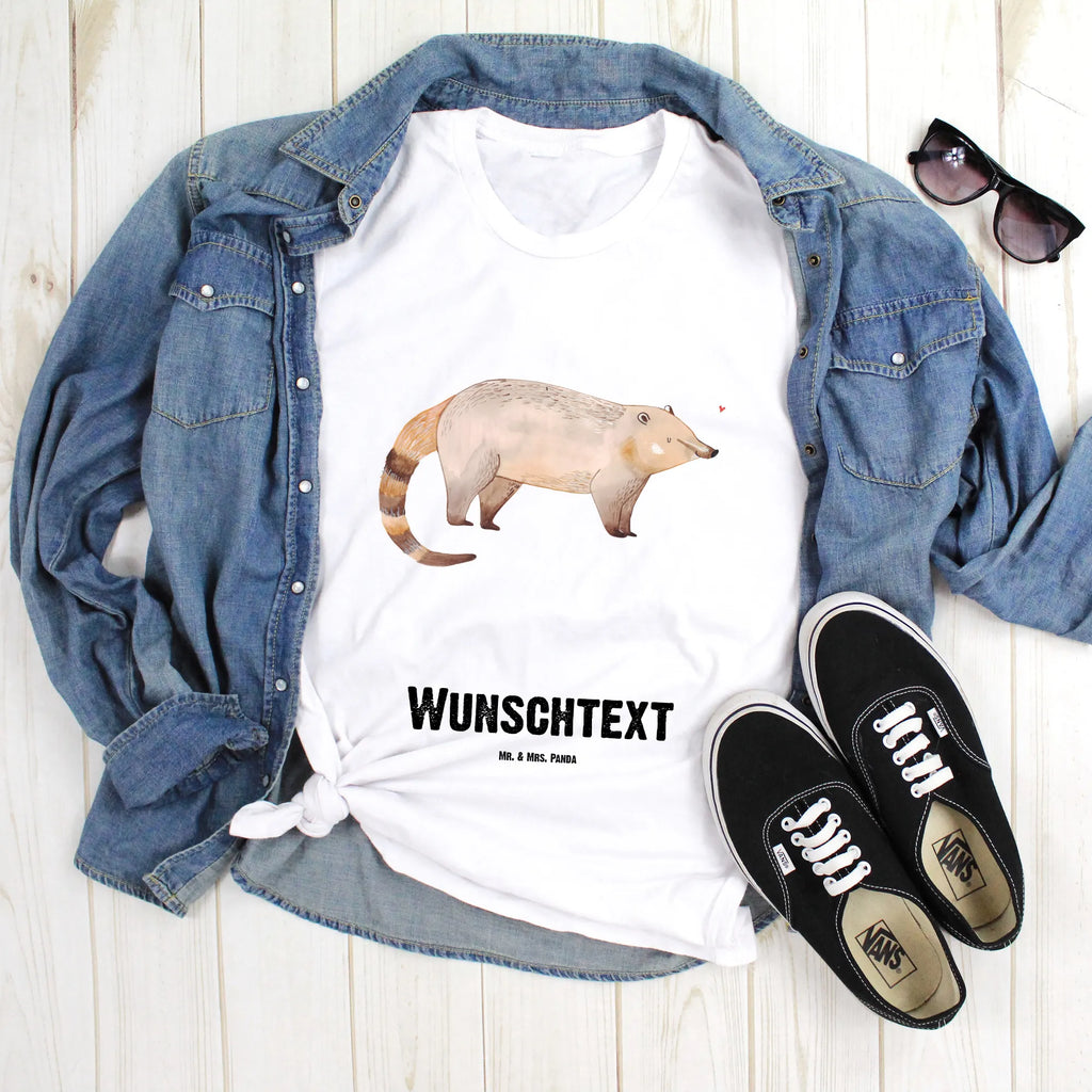 Personalisiertes T-Shirt Nasenbär T-Shirt Personalisiert, T-Shirt mit Namen, T-Shirt mit Aufruck, Männer, Frauen, Wunschtext, Bedrucken, Tiermotive, Gute Laune, lustige Sprüche, Tiere, Nasenbär, Nasenbären, Rüsselbär, Bär