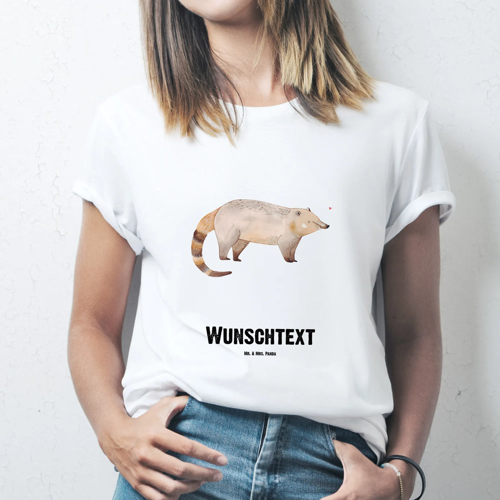 Personalisiertes T-Shirt Nasenbär T-Shirt Personalisiert, T-Shirt mit Namen, T-Shirt mit Aufruck, Männer, Frauen, Wunschtext, Bedrucken, Tiermotive, Gute Laune, lustige Sprüche, Tiere, Nasenbär, Nasenbären, Rüsselbär, Bär