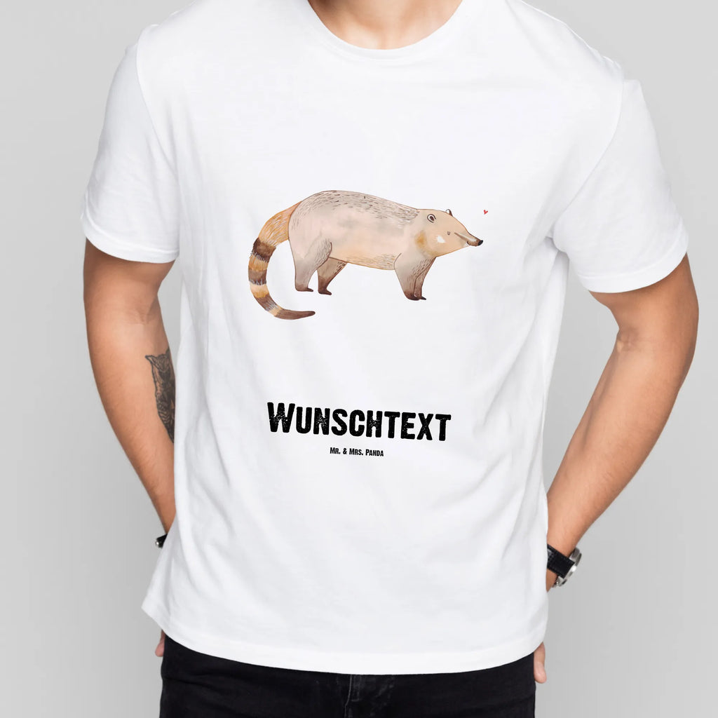 Personalisiertes T-Shirt Nasenbaer T-Shirt Personalisiert, T-Shirt mit Namen, T-Shirt mit Aufruck, Männer, Frauen, Wunschtext, Bedrucken, Tiermotive, Gute Laune, lustige Sprüche, Tiere, Nasenbär, Nasenbären, Rüsselbär, Bär