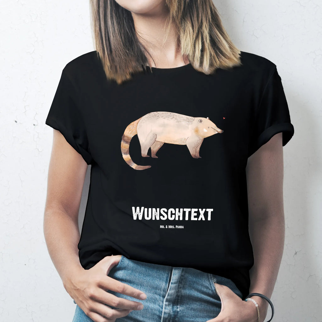 Personalisiertes T-Shirt Nasenbaer T-Shirt Personalisiert, T-Shirt mit Namen, T-Shirt mit Aufruck, Männer, Frauen, Wunschtext, Bedrucken, Tiermotive, Gute Laune, lustige Sprüche, Tiere, Nasenbär, Nasenbären, Rüsselbär, Bär