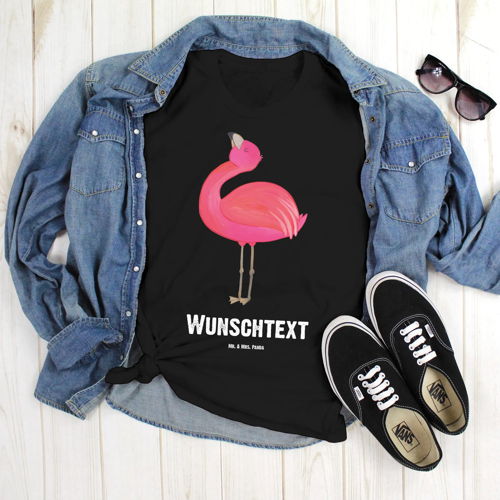 Personalisiertes T-Shirt Flamingo stolz T-Shirt Personalisiert, T-Shirt mit Namen, T-Shirt mit Aufruck, Männer, Frauen, Wunschtext, Bedrucken, Flamingo, stolz, Freude, Selbstliebe, Selbstakzeptanz, Freundin, beste Freundin, Tochter, Mama, Schwester