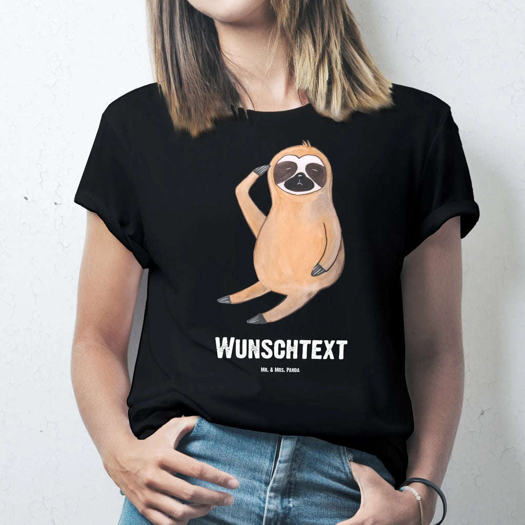 Personalisiertes T-Shirt Faultier Vogel zeigen T-Shirt Personalisiert, T-Shirt mit Namen, T-Shirt mit Aufruck, Männer, Frauen, Wunschtext, Bedrucken, Faultier, Faultier Geschenk, Faultier Deko, Faultiere, faul, Lieblingstier, Spinner, früher Vogel, der frühe Vogel, Frühaufsteher, Morgenmuffel, Vogel, Faultierwelt