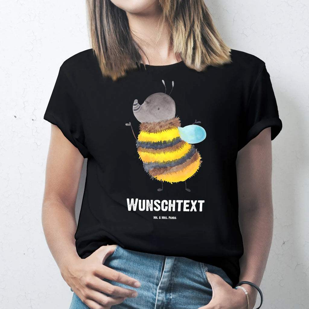 Personalisiertes T-Shirt Hummel flauschig T-Shirt Personalisiert, T-Shirt mit Namen, T-Shirt mit Aufruck, Männer, Frauen, Wunschtext, Bedrucken, Tiermotive, Gute Laune, lustige Sprüche, Tiere, Hummel, Flauschig, Biene, Blume, Natur