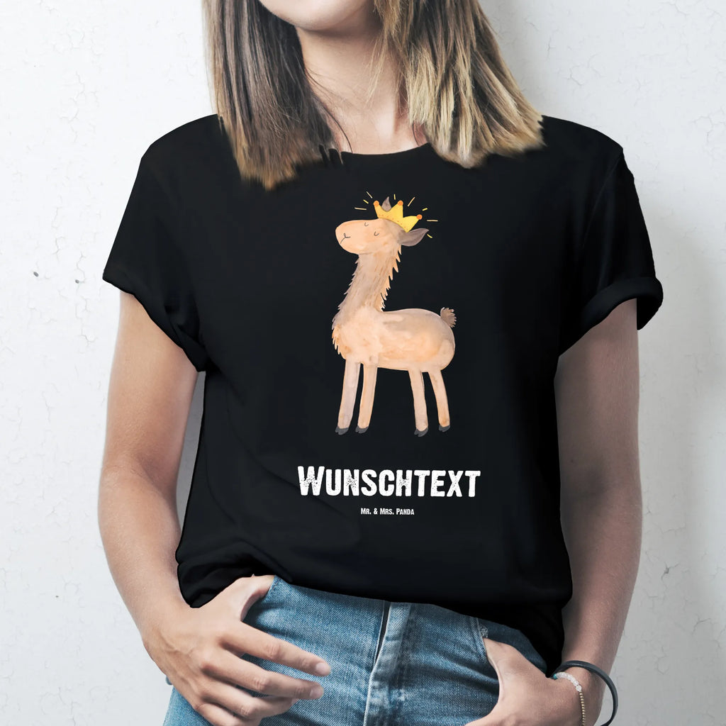 Personalisiertes T-Shirt Lama König T-Shirt Personalisiert, T-Shirt mit Namen, T-Shirt mit Aufruck, Männer, Frauen, Wunschtext, Bedrucken, Lama, Alpaka, Lamas, König, Königin, Freundin, Mama, Papa, Büro Kollege, Kollegin, Chef, Vorgesetzter, Abi, Abitur