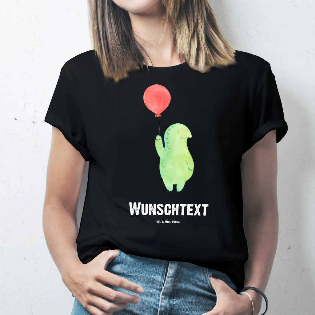 Personalisiertes T-Shirt Schildkröte Luftballon T-Shirt Personalisiert, T-Shirt mit Namen, T-Shirt mit Aufruck, Männer, Frauen, Wunschtext, Bedrucken, Schildkröte, Schildkröten, Mutausbruch, Motivation, Motivationsspruch