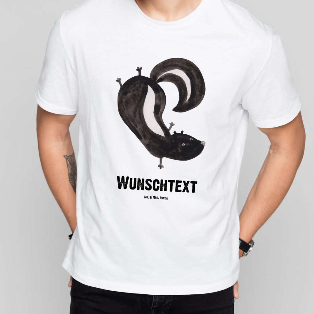 Personalisiertes T-Shirt Stinktier Handstand T-Shirt Personalisiert, T-Shirt mit Namen, T-Shirt mit Aufruck, Männer, Frauen, Wunschtext, Bedrucken, Stinktier, Skunk, Wildtier, Raubtier, Stinker, Stinki, Spielplatz, verpielt, Kind