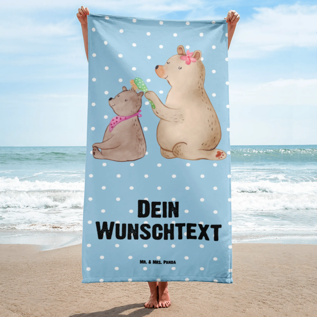 Handtuch mit Namen Bär mit Kind Personalisiertes Badehandtuch, Handtuch personalisiert, Handtuch mit Namen, Badetuch personalisiert, Handtuch bedrucken, Saunatuch mit Namen, Handtuch Geschenk, Familie, Vatertag, Muttertag, Bruder, Schwester, Mama, Papa, Oma, Opa, Geschenk, Mutti, Mutter