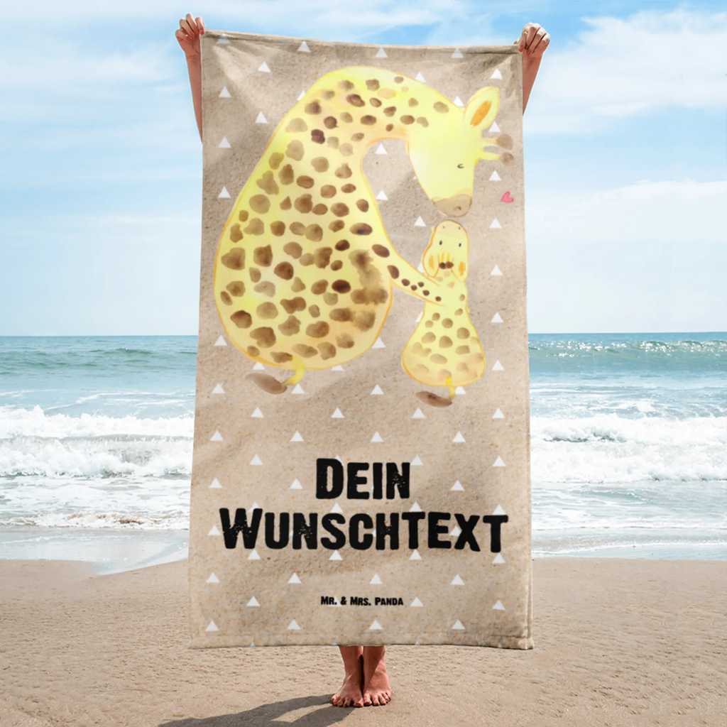 Handtuch mit Namen Giraffe mit Kind Personalisiertes Badehandtuch, Handtuch personalisiert, Handtuch mit Namen, Badetuch personalisiert, Handtuch bedrucken, Saunatuch mit Namen, Handtuch Geschenk, Afrika, Wildtiere, Giraffe, Kind, Mutter, Mama, Tochter, Sohn, Lieblingsmensch