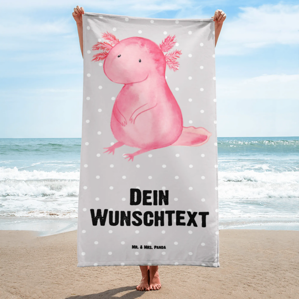 Handtuch mit Namen Axolotl Personalisiertes Badehandtuch, Handtuch personalisiert, Handtuch mit Namen, Badetuch personalisiert, Handtuch bedrucken, Saunatuch mit Namen, Handtuch Geschenk, Axolotl, Molch, Axolot, vergnügt, fröhlich, zufrieden, Lebensstil, Weisheit, Lebensweisheit, Liebe, Freundin