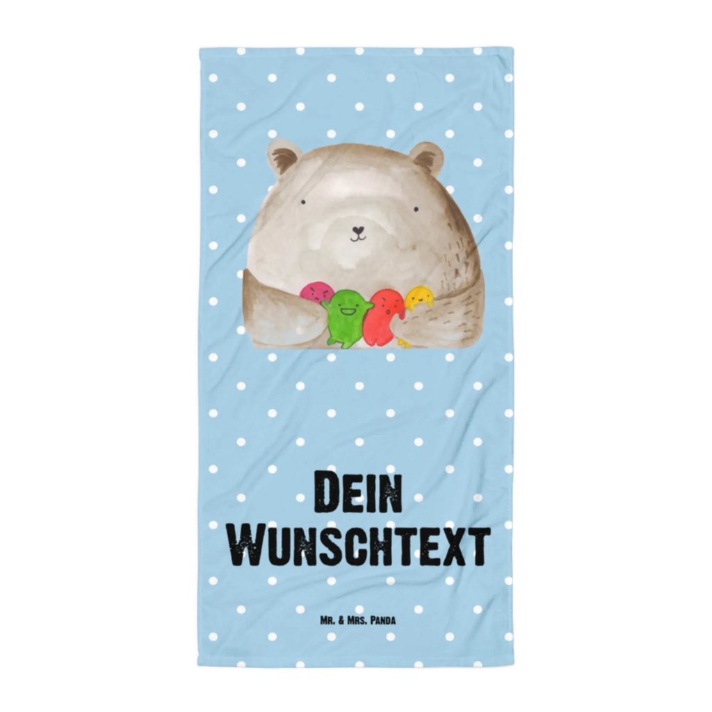 Handtuch mit Namen Bär Gefühl Personalisiertes Badehandtuch, Handtuch personalisiert, Handtuch mit Namen, Badetuch personalisiert, Handtuch bedrucken, Saunatuch mit Namen, Handtuch Geschenk, Bär, Teddy, Teddybär, Wahnsinn, Verrückt, Durchgedreht