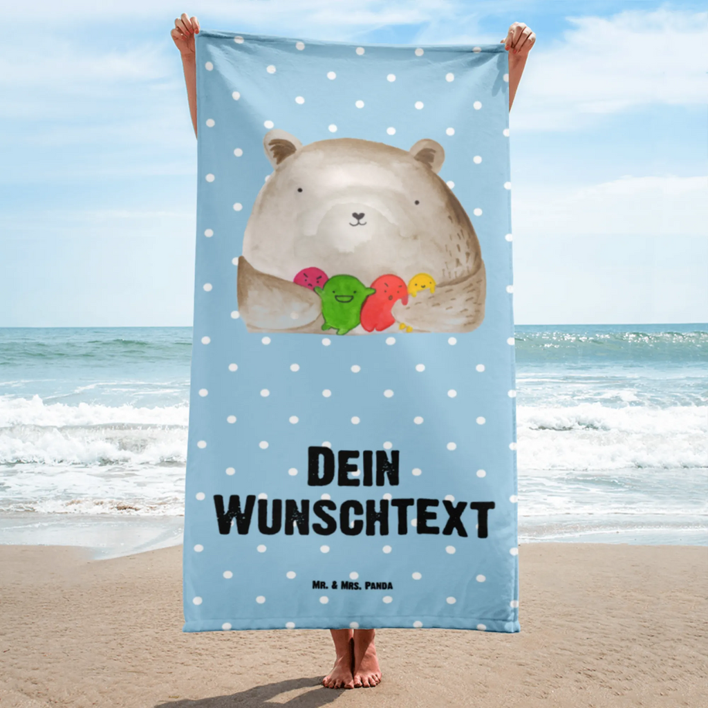 Handtuch mit Namen Bär Gefühl Personalisiertes Badehandtuch, Handtuch personalisiert, Handtuch mit Namen, Badetuch personalisiert, Handtuch bedrucken, Saunatuch mit Namen, Handtuch Geschenk, Bär, Teddy, Teddybär, Wahnsinn, Verrückt, Durchgedreht