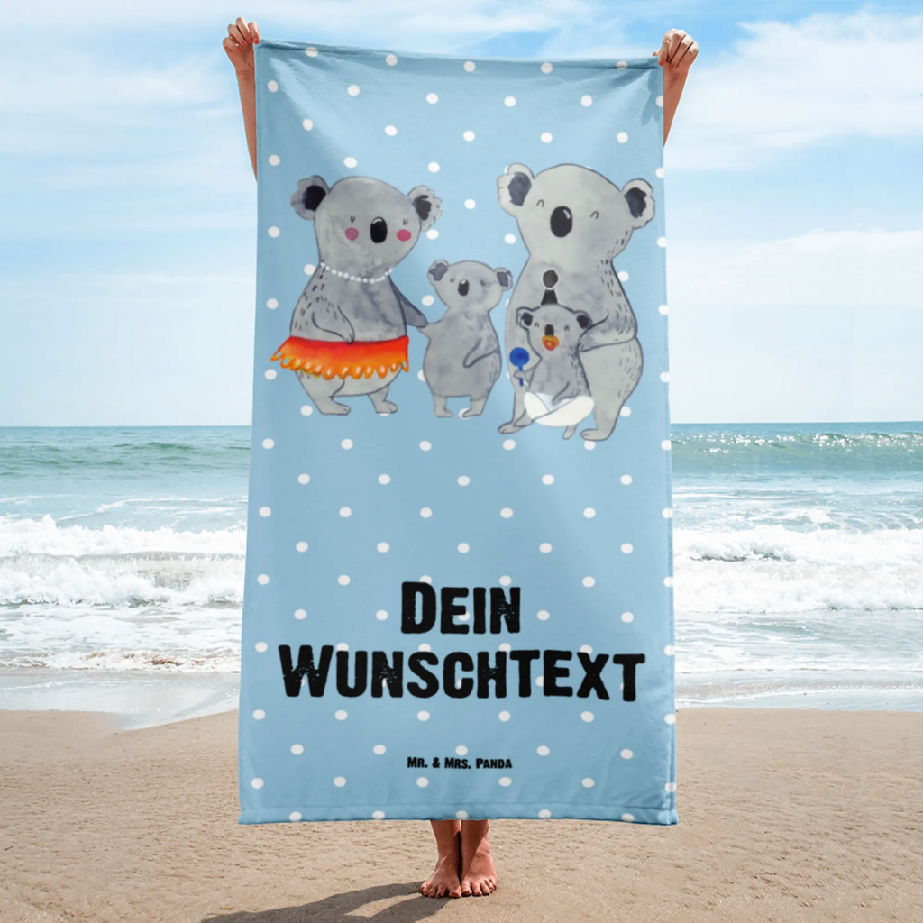 Handtuch mit Namen Koala Familie Personalisiertes Badehandtuch, Handtuch personalisiert, Handtuch mit Namen, Badetuch personalisiert, Handtuch bedrucken, Saunatuch mit Namen, Handtuch Geschenk, Familie, Vatertag, Muttertag, Bruder, Schwester, Mama, Papa, Oma, Opa, Koala, Koalas, Family, Kinder, Geschwister, Familienleben