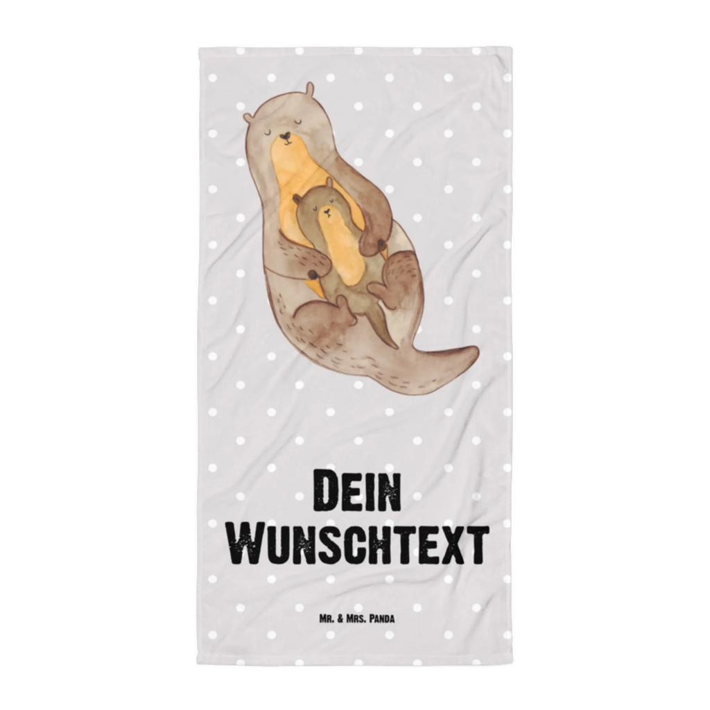 Handtuch mit Namen Otter mit Kind Personalisiertes Badehandtuch, Handtuch personalisiert, Handtuch mit Namen, Badetuch personalisiert, Handtuch bedrucken, Saunatuch mit Namen, Handtuch Geschenk, Otter, Fischotter, Seeotter, Otter Seeotter See Otter