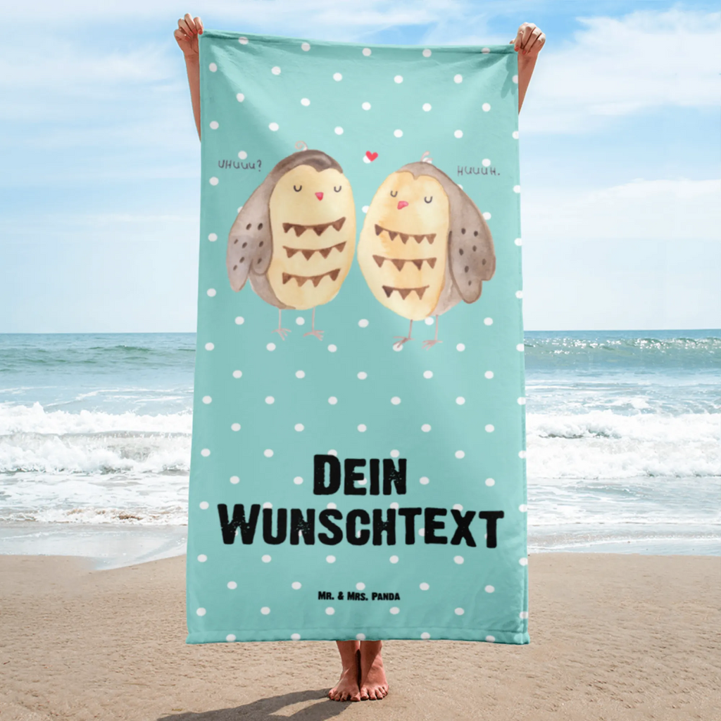 Handtuch mit Namen Eule Liebe Personalisiertes Badehandtuch, Handtuch personalisiert, Handtuch mit Namen, Badetuch personalisiert, Handtuch bedrucken, Saunatuch mit Namen, Handtuch Geschenk, Eule, Eule Deko, Liebe, Hochzeit Spruch, Owl, All you need is love, Liebe Spruch, Freundin Geschenk, Freund, Wortspiel lustig