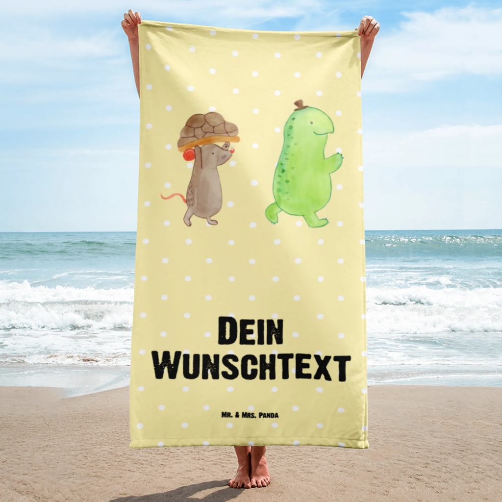 Handtuch mit Namen Schildkröte & Maus Personalisiertes Badehandtuch, Handtuch personalisiert, Handtuch mit Namen, Badetuch personalisiert, Handtuch bedrucken, Saunatuch mit Namen, Handtuch Geschenk, Schildkröte, Maus, Freunde, Freundinnen, beste Freunde, beste Freundinnen