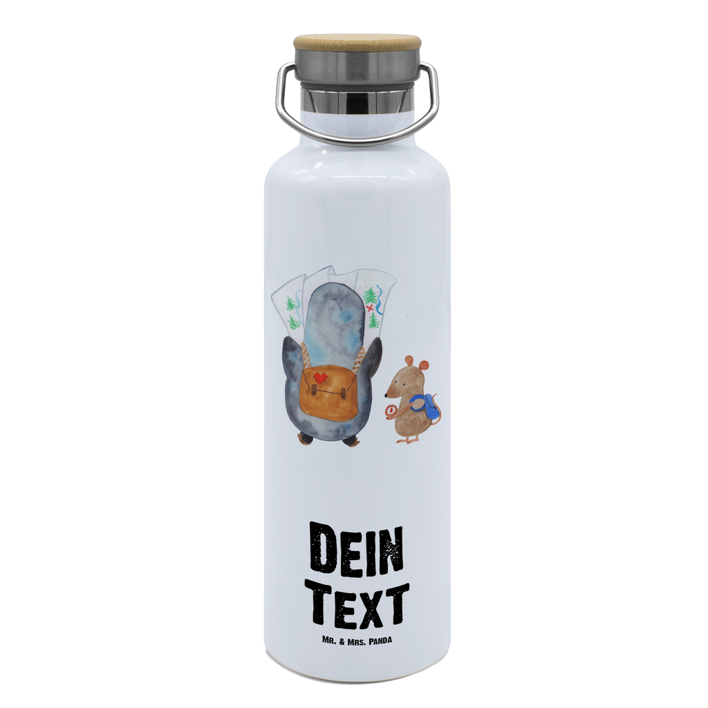 Personalisierte Trinkflasche Pinguin & Maus Wanderer Personalisierte Trinkflasche, Trinkflasche mit Namen, Trinkflasche bedrucken, Flasche personalisiert, Trinkflasch mit Aufdruck, Trinkflasche Werbegeschenk, Namensaufdruck Trinkflasche, Sportflasche personalisiert, Trinkflasche Sport, Pinguin, Pinguine, Abenteurer, Abenteuer, Roadtrip, Ausflug, Wanderlust, wandern