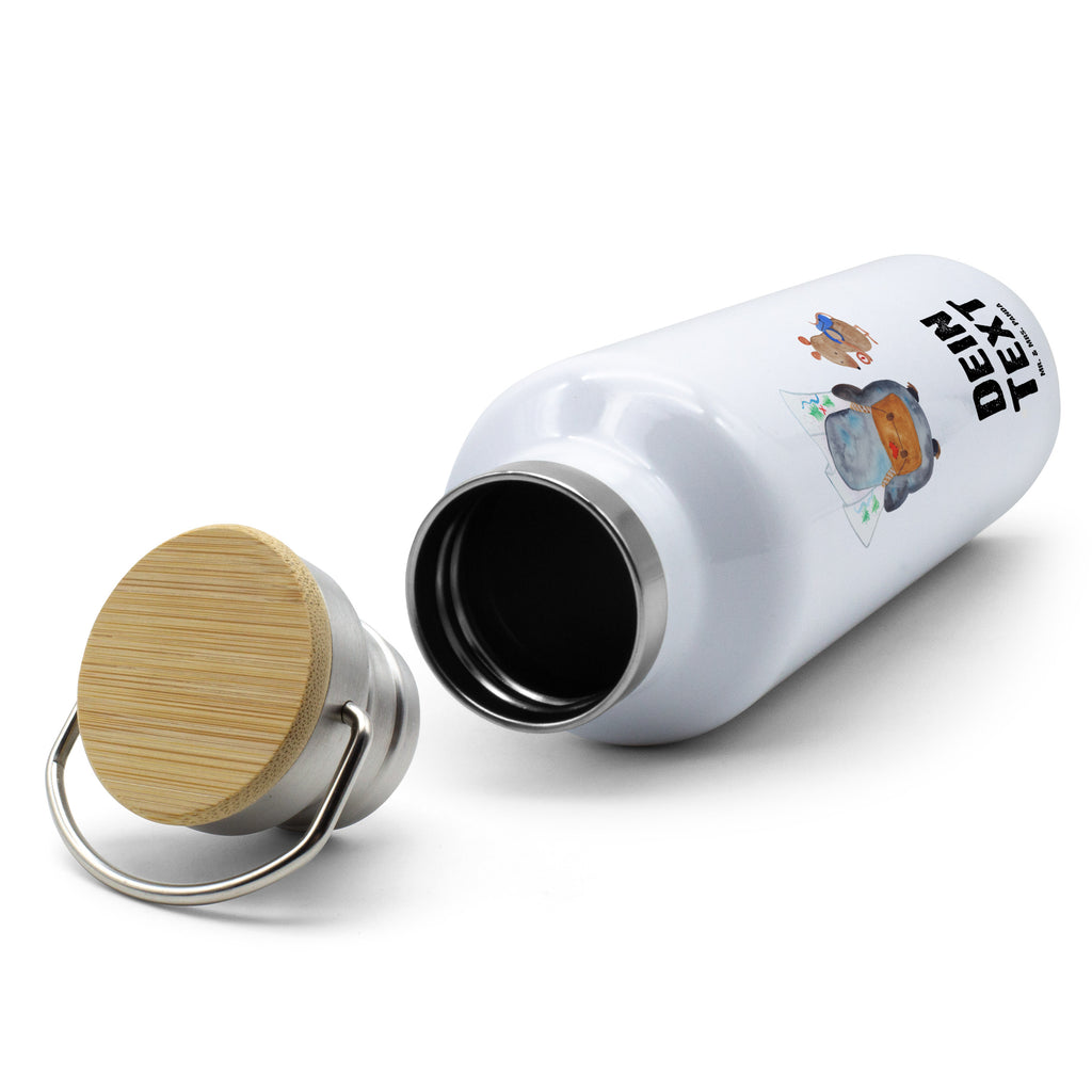 Personalisierte Trinkflasche Pinguin & Maus Wanderer Personalisierte Trinkflasche, Trinkflasche mit Namen, Trinkflasche bedrucken, Flasche personalisiert, Trinkflasch mit Aufdruck, Trinkflasche Werbegeschenk, Namensaufdruck Trinkflasche, Sportflasche personalisiert, Trinkflasche Sport, Pinguin, Pinguine, Abenteurer, Abenteuer, Roadtrip, Ausflug, Wanderlust, wandern