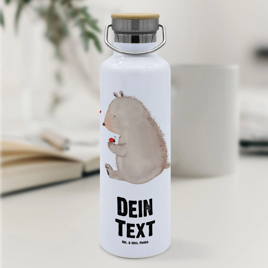 Personalisierte Trinkflasche Bär mit Marienkäfer Personalisierte Trinkflasche, Trinkflasche mit Namen, Trinkflasche bedrucken, Flasche personalisiert, Trinkflasch mit Aufdruck, Trinkflasche Werbegeschenk, Namensaufdruck Trinkflasche, Sportflasche personalisiert, Trinkflasche Sport, Bär, Teddy, Teddybär, Marienkäfer, Liebe, Freiheit, Motivation, Das Leben ist schön