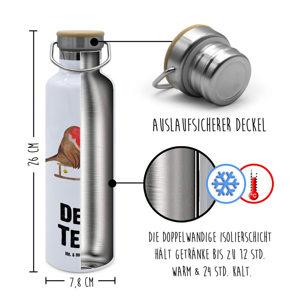 Personalisierte Trinkflasche Rotkehlchen Schlitten Personalisierte Trinkflasche, Trinkflasche mit Namen, Trinkflasche bedrucken, Flasche personalisiert, Trinkflasch mit Aufdruck, Trinkflasche Werbegeschenk, Namensaufdruck Trinkflasche, Sportflasche personalisiert, Trinkflasche Sport, Winter, Weihnachten, Weihnachtsdeko, Nikolaus, Advent, Heiligabend, Wintermotiv, Schlitten, Vogel