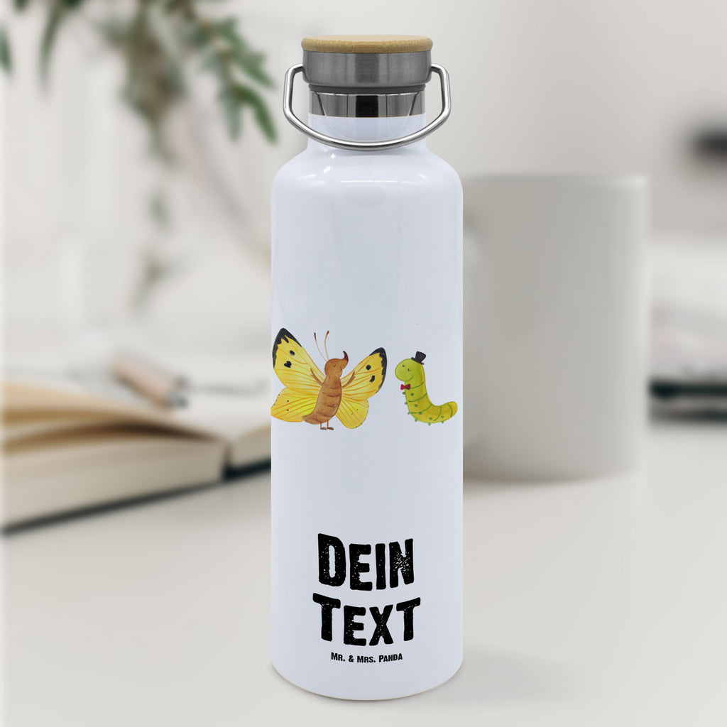 Personalisierte Trinkflasche Raupe & Schmetterling Personalisierte Trinkflasche, Trinkflasche mit Namen, Trinkflasche bedrucken, Flasche personalisiert, Trinkflasch mit Aufdruck, Trinkflasche Werbegeschenk, Namensaufdruck Trinkflasche, Sportflasche personalisiert, Trinkflasche Sport, Tiermotive, Gute Laune, lustige Sprüche, Tiere, Raupe, Schmetterling, Zitronenfalter, Entwicklung, Erwachsen werden, Kokon, Hut, Hütchen, Schönheit, Aufwachsen