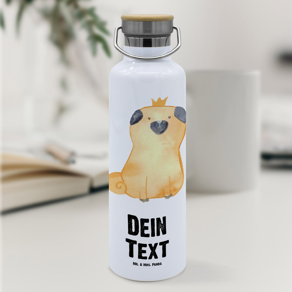 Personalisierte Trinkflasche Mops Krone Personalisierte Trinkflasche, Trinkflasche mit Namen, Trinkflasche bedrucken, Flasche personalisiert, Trinkflasch mit Aufdruck, Trinkflasche Werbegeschenk, Namensaufdruck Trinkflasche, Sportflasche personalisiert, Trinkflasche Sport, Hund, Hundemotiv, Haustier, Hunderasse, Tierliebhaber, Hundebesitzer, Sprüche, Mops, allergisch, kinderlos, Hausregel, Hundebesitzer. Spruch, lustig