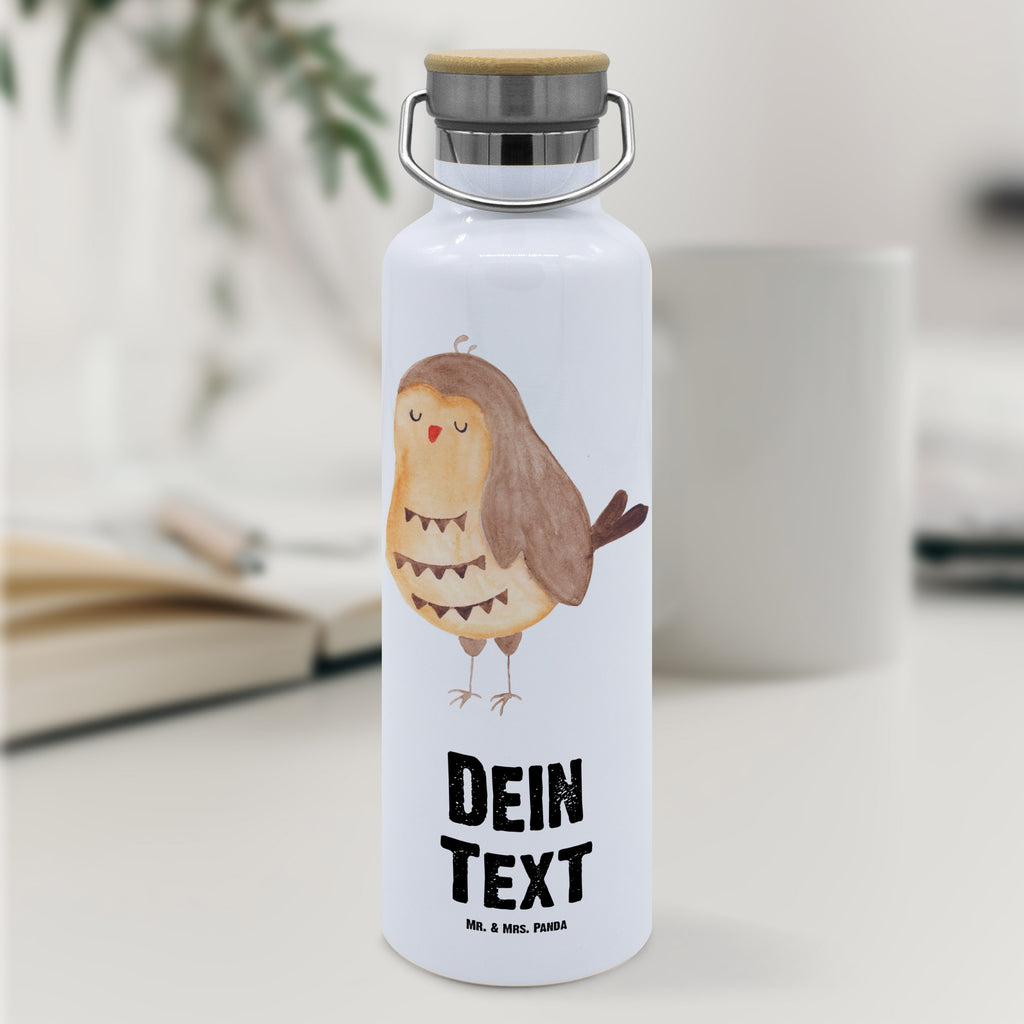 Personalisierte Trinkflasche Eule Zufrieden Personalisierte Trinkflasche, Trinkflasche mit Namen, Trinkflasche bedrucken, Flasche personalisiert, Trinkflasch mit Aufdruck, Trinkflasche Werbegeschenk, Namensaufdruck Trinkflasche, Sportflasche personalisiert, Trinkflasche Sport, Eule, Eule Spruch, Eule deko, Owl, Liebe Spruch, Romantisch, Wortspiel lustig, Spruch schön, Geschenk Hochzeitstag