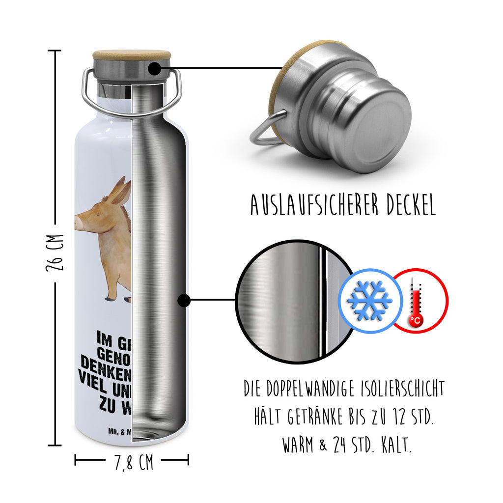 Trinkflasche Esel Thermosflasche, Isolierflasche, Edelstahl, Trinkflasche, isoliert, Wamrhaltefunktion, Sportflasche, Flasche zum Sport, Sportlerflasche, Tiermotive, Gute Laune, lustige Sprüche, Tiere, Esel, Weisheit, Lebensmut, Lebensglück, Ziel, Lebensziel, Mut, erfolg, tapferkeit, positive gedanken, zuversicht