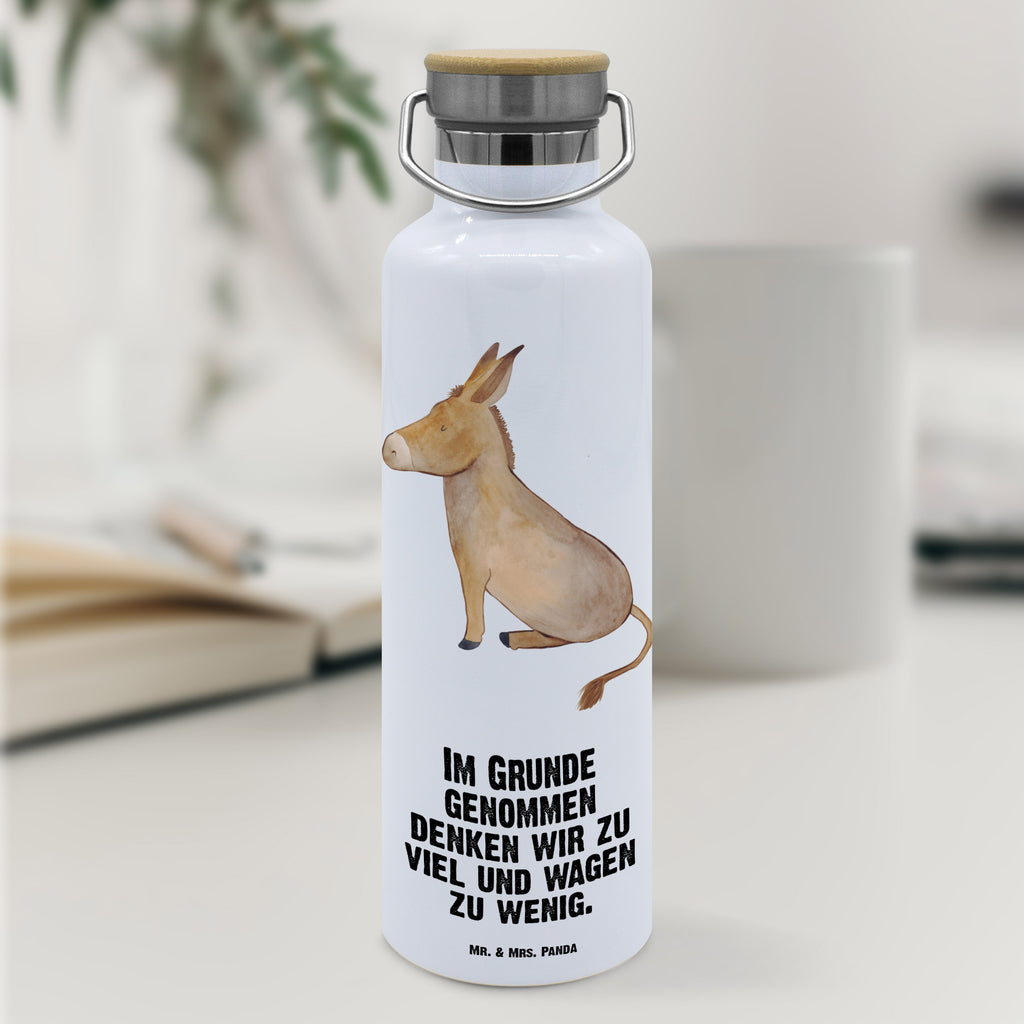 Trinkflasche Esel Thermosflasche, Isolierflasche, Edelstahl, Trinkflasche, isoliert, Wamrhaltefunktion, Sportflasche, Flasche zum Sport, Sportlerflasche, Tiermotive, Gute Laune, lustige Sprüche, Tiere, Esel, Weisheit, Lebensmut, Lebensglück, Ziel, Lebensziel, Mut, erfolg, tapferkeit, positive gedanken, zuversicht