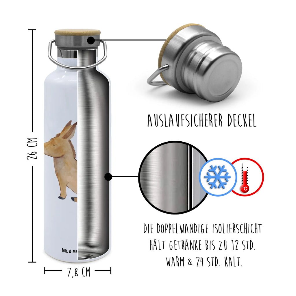 Trinkflasche Esel Thermosflasche, Isolierflasche, Edelstahl, Trinkflasche, isoliert, Wamrhaltefunktion, Sportflasche, Flasche zum Sport, Sportlerflasche, Tiermotive, Gute Laune, lustige Sprüche, Tiere, Esel, Weisheit, Lebensmut, Lebensglück, Ziel, Lebensziel, Mut, erfolg, tapferkeit, positive gedanken, zuversicht