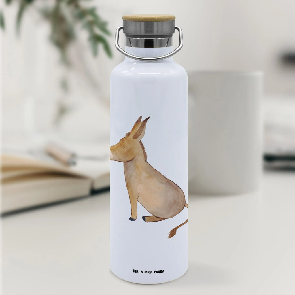 Trinkflasche Esel Thermosflasche, Isolierflasche, Edelstahl, Trinkflasche, isoliert, Wamrhaltefunktion, Sportflasche, Flasche zum Sport, Sportlerflasche, Tiermotive, Gute Laune, lustige Sprüche, Tiere, Esel, Weisheit, Lebensmut, Lebensglück, Ziel, Lebensziel, Mut, erfolg, tapferkeit, positive gedanken, zuversicht