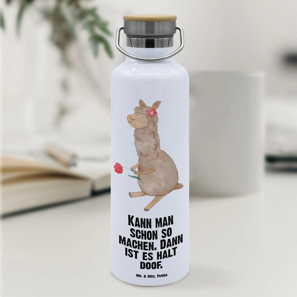 Trinkflasche Alpaka Blume Thermosflasche, Isolierflasche, Edelstahl, Trinkflasche, isoliert, Wamrhaltefunktion, Sportflasche, Flasche zum Sport, Sportlerflasche, Alpaka, Lama, Blume, Lamas, Alpaka Zitat, Alpaka Spruch, Alpaka Dekor, Alpaka Geschenk, Alpaka Dekoration, Alpaka Witz, Motiv Alpaka