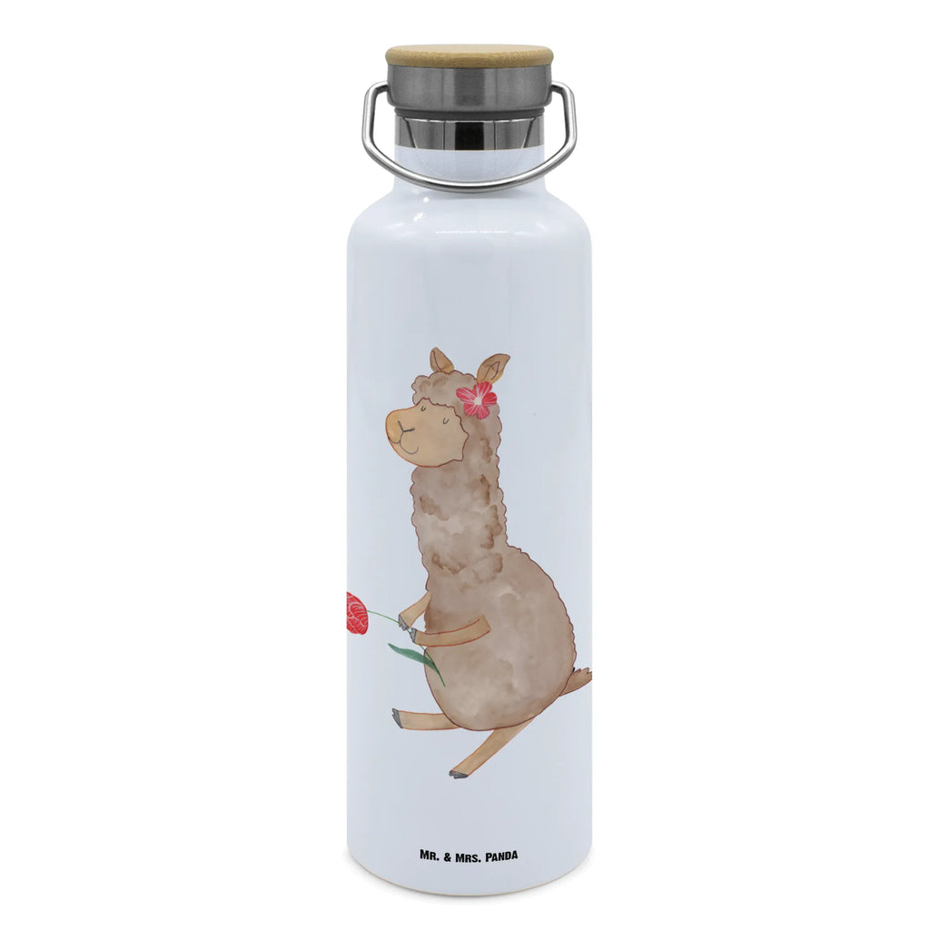 Trinkflasche Alpaka Blume Thermosflasche, Isolierflasche, Edelstahl, Trinkflasche, isoliert, Wamrhaltefunktion, Sportflasche, Flasche zum Sport, Sportlerflasche, Alpaka, Lama, Blume, Lamas, Alpaka Zitat, Alpaka Spruch, Alpaka Dekor, Alpaka Geschenk, Alpaka Dekoration, Alpaka Witz, Motiv Alpaka