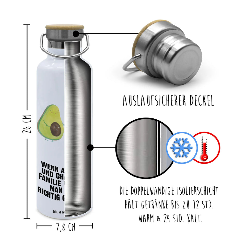 Trinkflasche Avocado Pärchen Thermosflasche, Isolierflasche, Edelstahl, Trinkflasche, isoliert, Wamrhaltefunktion, Sportflasche, Flasche zum Sport, Sportlerflasche, Avocado, Veggie, Vegan, Gesund, Avocuddle, Liebe, Schwangerschaft, Familie, Babyshower, Babyparty, Hochzeit, Kinder, Avocados, Geburt