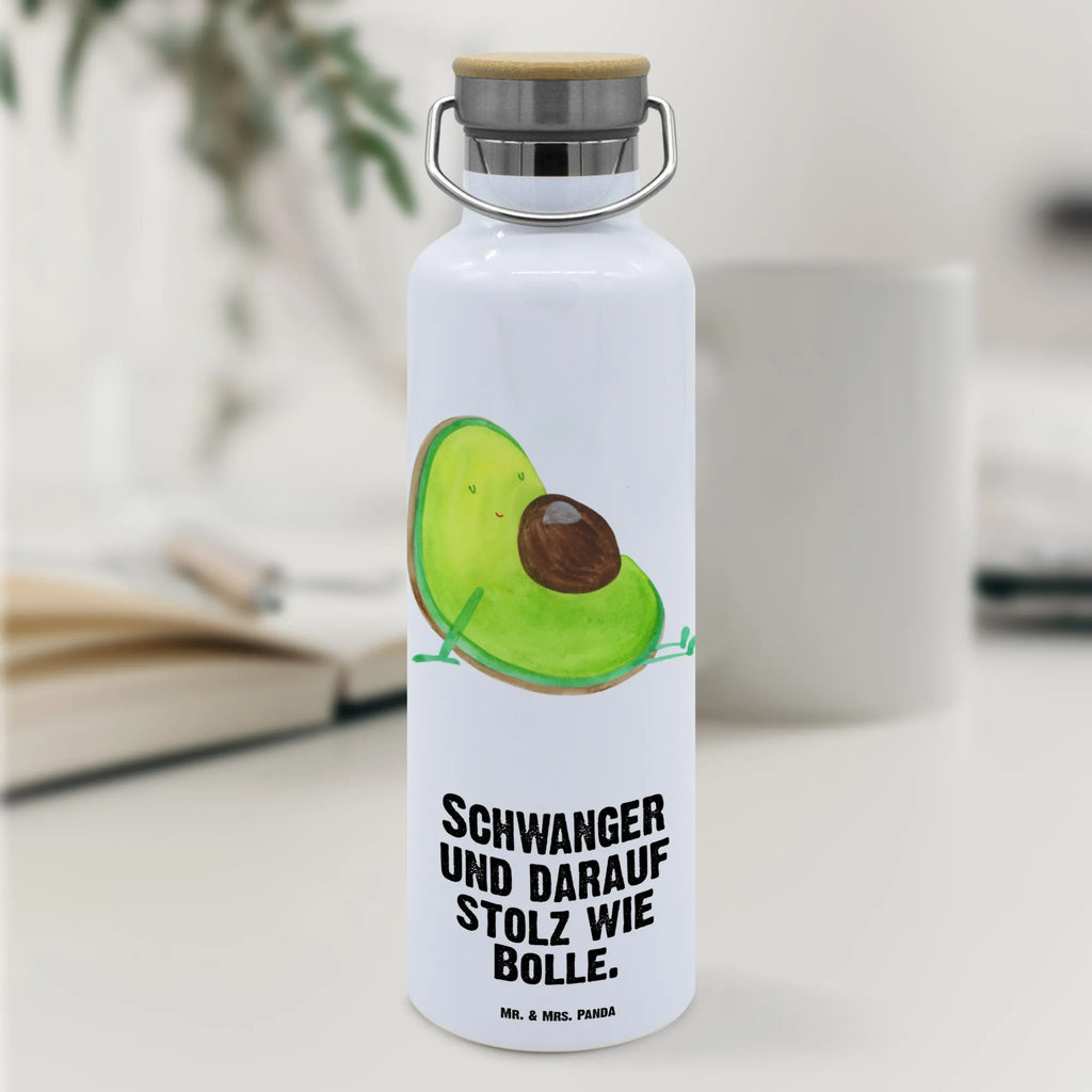 Trinkflasche Avocado Schwangerschaft Thermosflasche, Isolierflasche, Edelstahl, Trinkflasche, isoliert, Wamrhaltefunktion, Sportflasche, Flasche zum Sport, Sportlerflasche, Avocado, Veggie, Vegan, Gesund, schwanger, Schwangerschaft, Babyparty, Babyshower