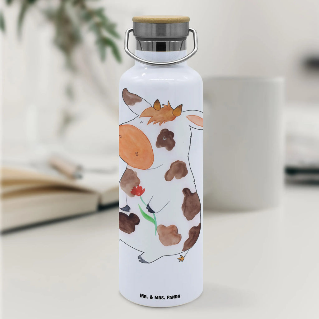 Trinkflasche Kuh Thermosflasche, Isolierflasche, Edelstahl, Trinkflasche, isoliert, Wamrhaltefunktion, Sportflasche, Flasche zum Sport, Sportlerflasche, Bauernhof, Hoftiere, Landwirt, Landwirtin, Kuh, Kühe, Träume, Flausen, Spruch, Magie, Motivtion, Hof, Milch, Milchkuh