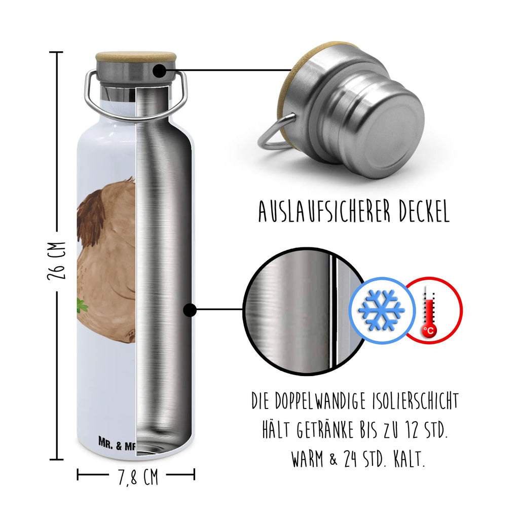 Trinkflasche Hund Kleeblatt Thermosflasche, Isolierflasche, Edelstahl, Trinkflasche, isoliert, Wamrhaltefunktion, Sportflasche, Flasche zum Sport, Sportlerflasche, Hund, Hundemotiv, Haustier, Hunderasse, Tierliebhaber, Hundebesitzer, Sprüche, Kleeblatt, Glück, Tagträume, Motivation, Neuanfang, Geschenk, Glücksbringer, Selbstliebe, Achtsamkeit