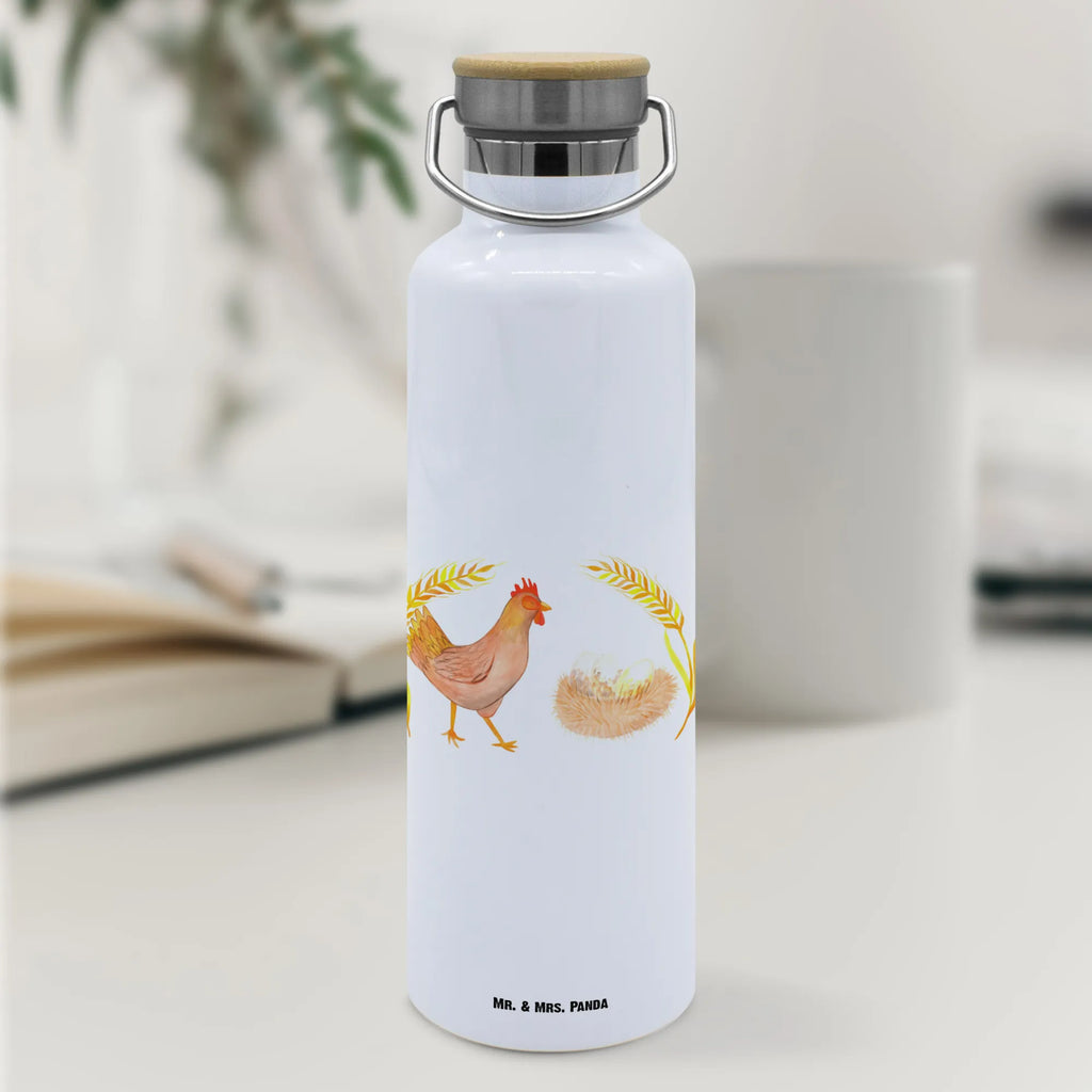 Trinkflasche Huhn Stolz Thermosflasche, Isolierflasche, Edelstahl, Trinkflasche, isoliert, Wamrhaltefunktion, Sportflasche, Flasche zum Sport, Sportlerflasche, Bauernhof, Hoftiere, Landwirt, Landwirtin, Hahn, Henne, Hühner, Eier, Hof, Landleben, Motivation, Geburt, Magie, Spruch, Schwangerschaft