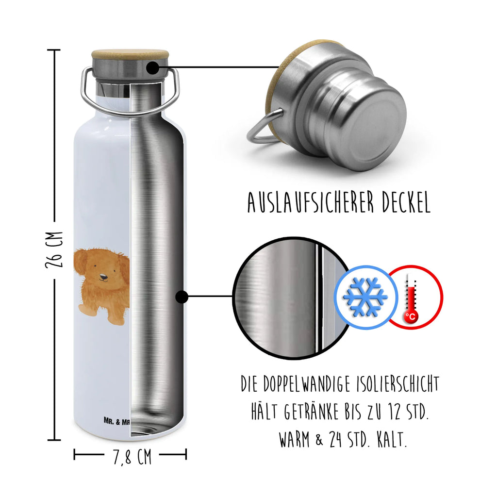 Trinkflasche Hund Flauschig Thermosflasche, Isolierflasche, Edelstahl, Trinkflasche, isoliert, Wamrhaltefunktion, Sportflasche, Flasche zum Sport, Sportlerflasche, Hund, Hundemotiv, Haustier, Hunderasse, Tierliebhaber, Hundebesitzer, Sprüche, Hunde, Frauchen, Hundemama, Hundeliebe