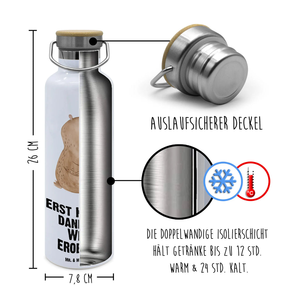 Trinkflasche Bär Kaffee Thermosflasche, Isolierflasche, Edelstahl, Trinkflasche, isoliert, Wamrhaltefunktion, Sportflasche, Flasche zum Sport, Sportlerflasche, Bär, Teddy, Teddybär, Kaffee, Coffee, Bären, guten Morgen, Morgenroutine, Welt erobern, Welt retten, Motivation