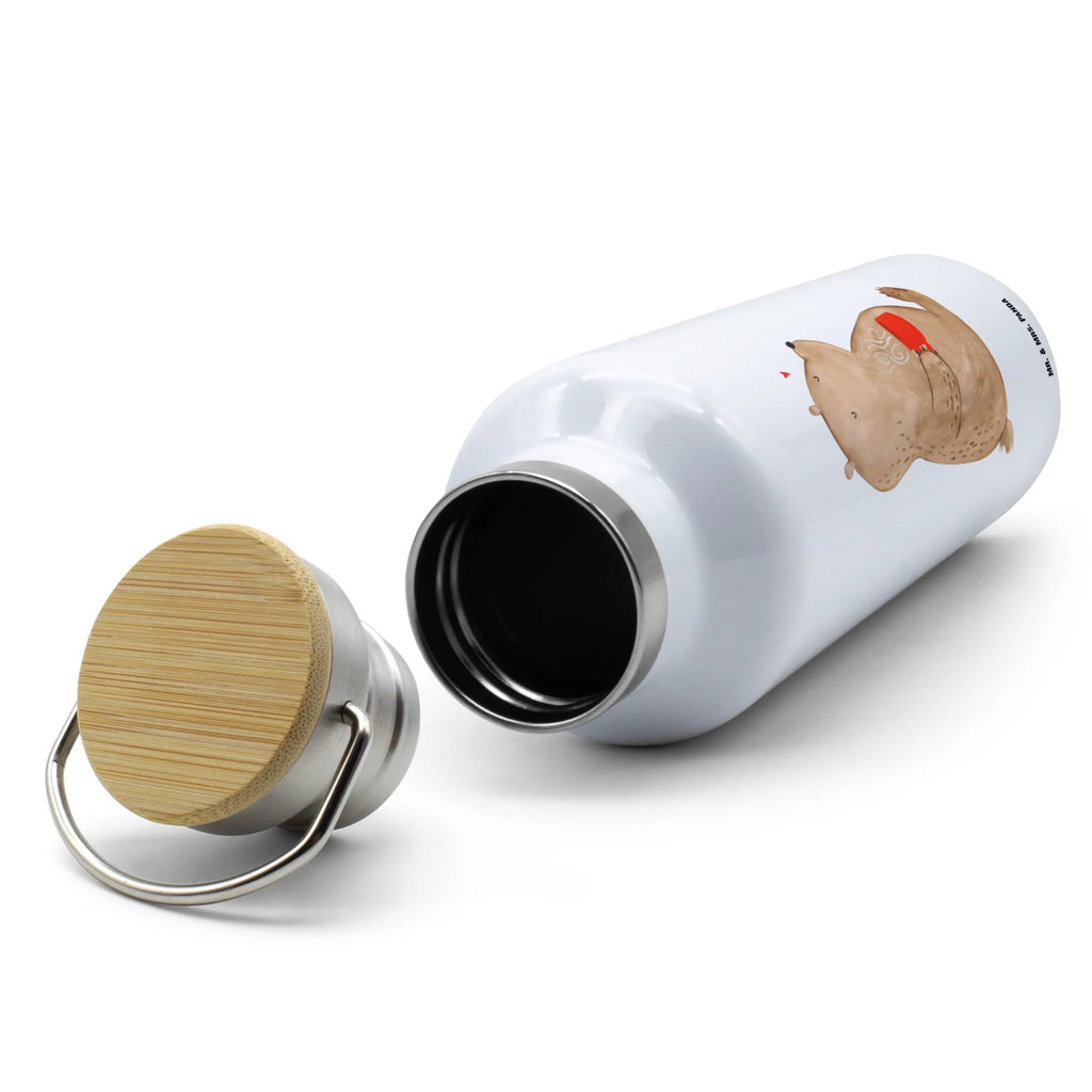 Trinkflasche Bär Kaffee Thermosflasche, Isolierflasche, Edelstahl, Trinkflasche, isoliert, Wamrhaltefunktion, Sportflasche, Flasche zum Sport, Sportlerflasche, Bär, Teddy, Teddybär, Kaffee, Coffee, Bären, guten Morgen, Morgenroutine, Welt erobern, Welt retten, Motivation